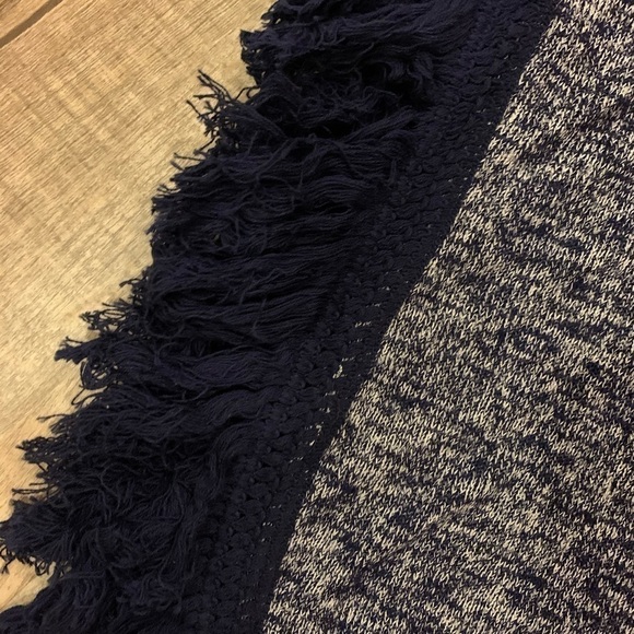 Women's Poncho with Fringe Arms - Picture 2 of 4